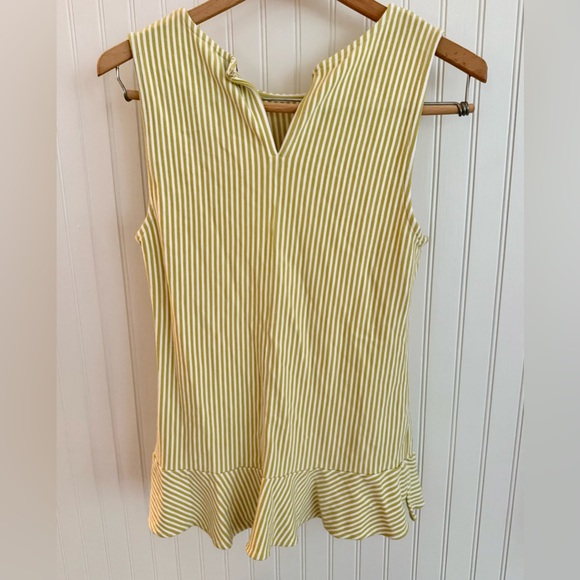 Ann Taylor Green Striped Tank Top Size Small - Picture 3 of 5
